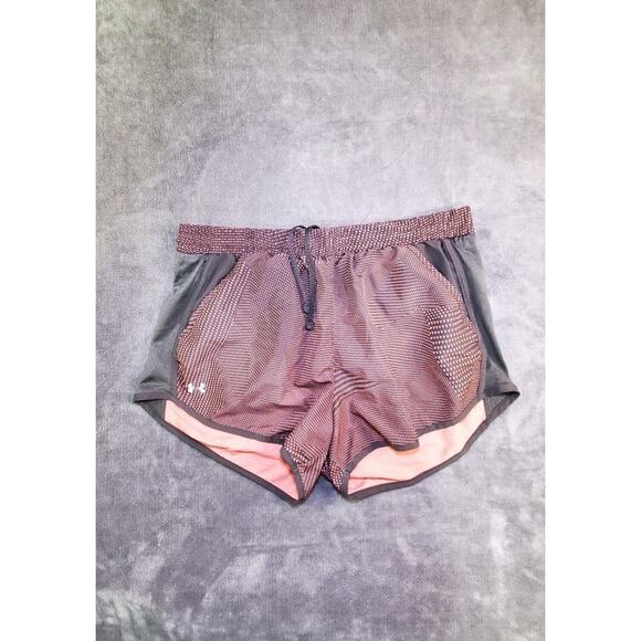 Under Armour Pants - Under Armour Shorts Active Womens Sz S Running Athletic Lined Pink Gray Za3-4